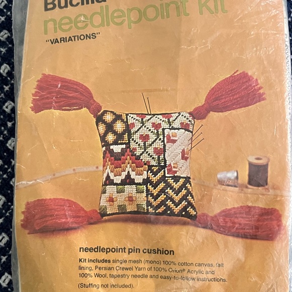 Vintage Bucilla pin cushion kit. Mostly Completed. - Picture 3 of 10
